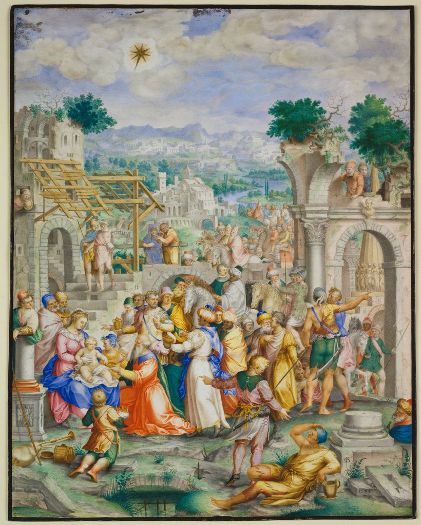Adoration of the kings, Giovanni Battista Castello