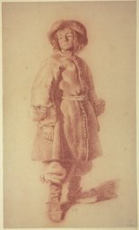 Junger Bauer mit Huth und Pelzrock