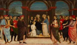 Saint Ambrose vesting Saint Augustine