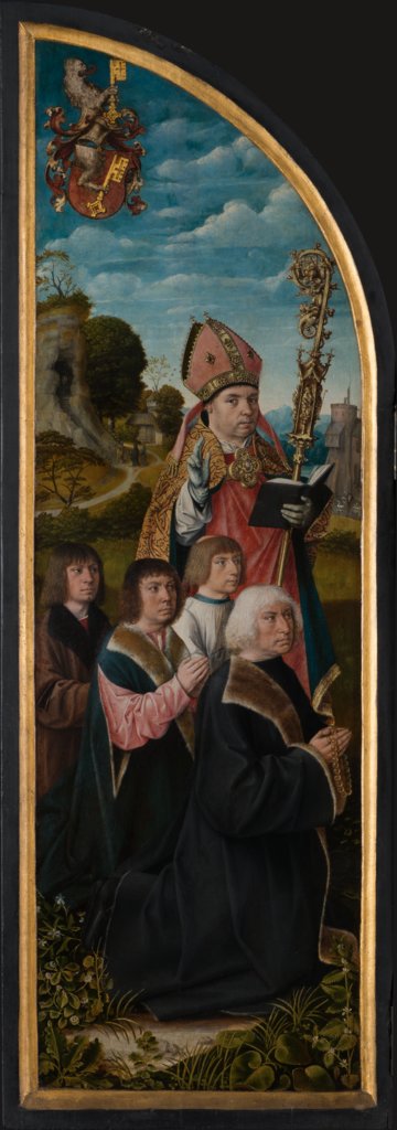 Hl. Nikolaus mit den Stiftern, Meister von Frankfurt