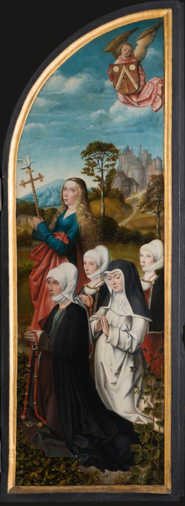 Hl. Margarethe mit den Stifterinnen, Meister von Frankfurt