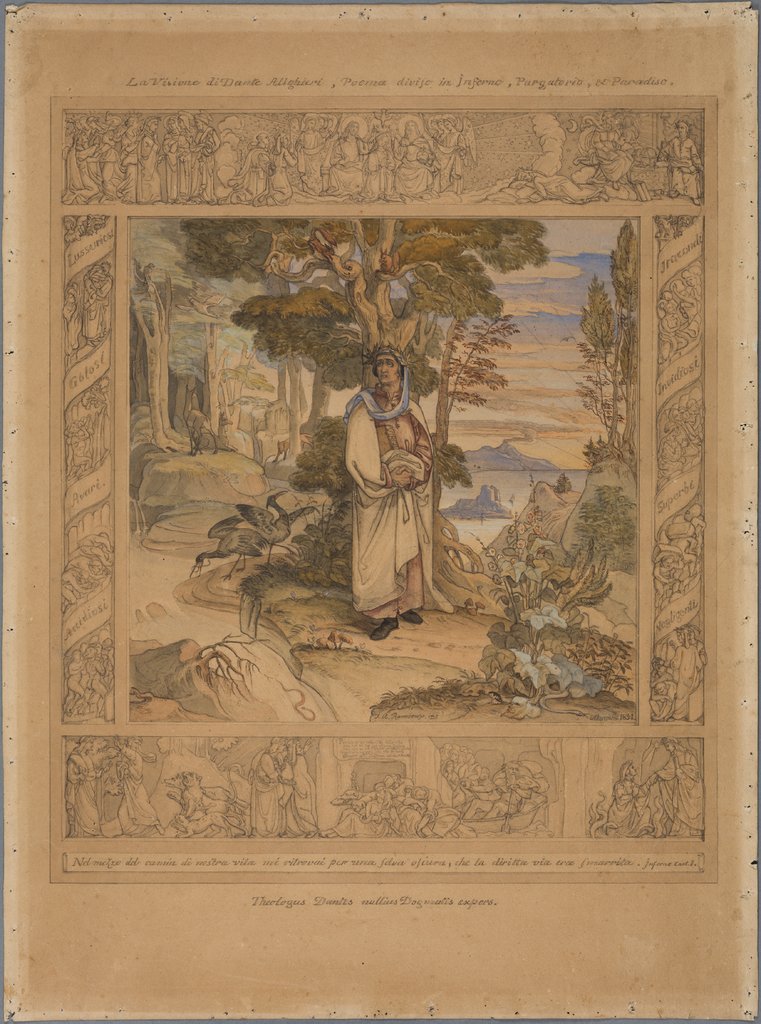 Titelblatt mit dem Dichter, Johann Anton Ramboux