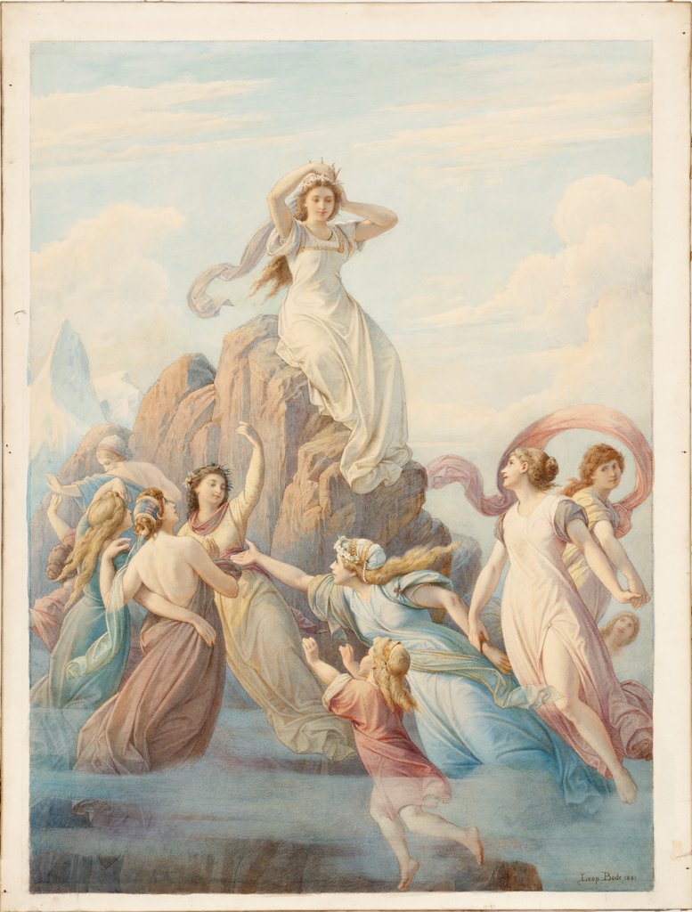 Illustration zu Schillers Berglied (Mittelteil), Leopold von Bode