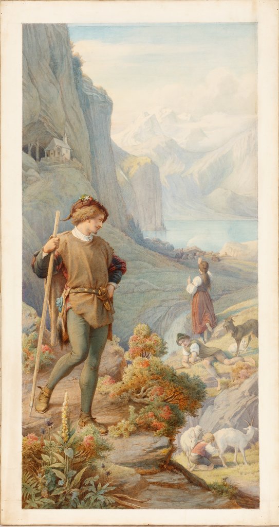 Illustration zu Schillers Berglied (rechter Teil), Leopold von Bode