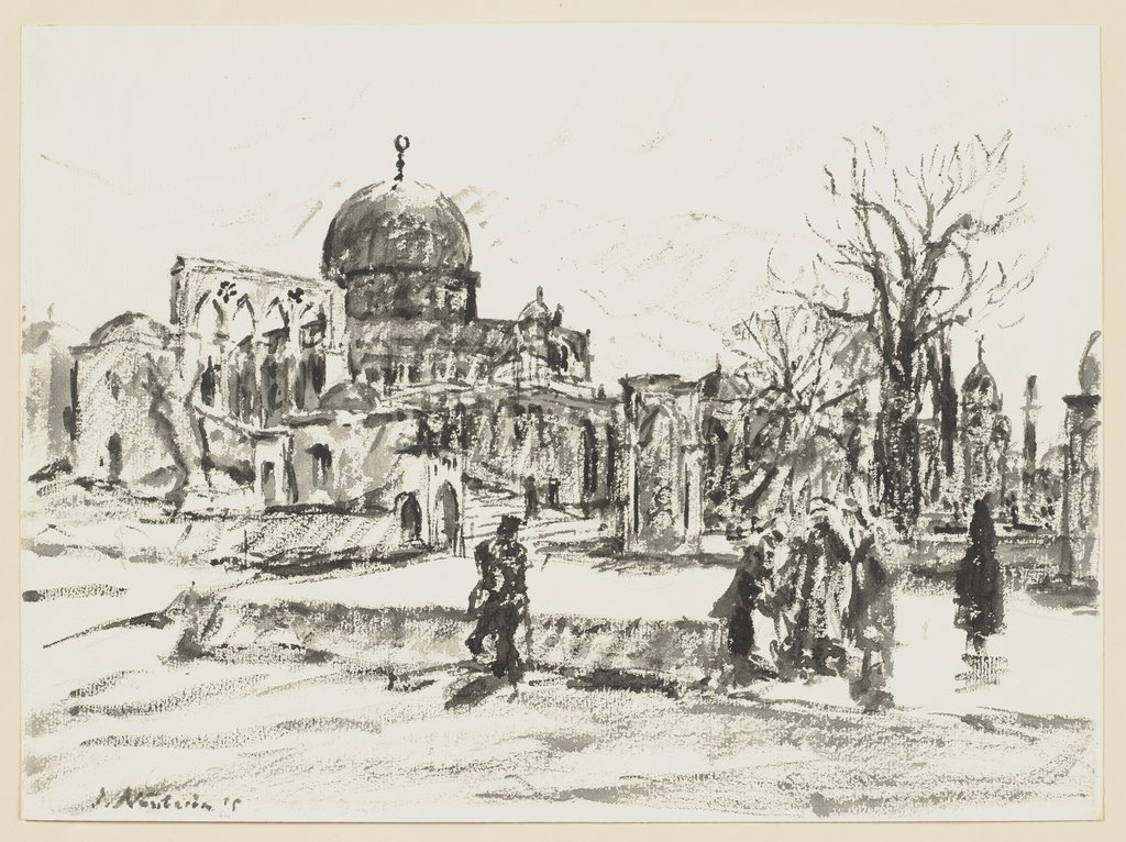 Jerusalem vor der Omar-Moschee, Jakob Nussbaum