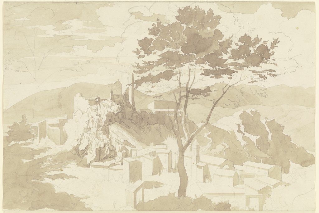 View on Olevano, Franz Horny