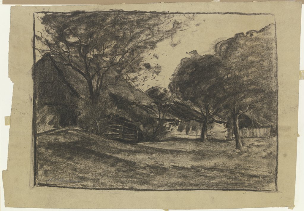 Farmhouses under trees, Sion Longley Wenban