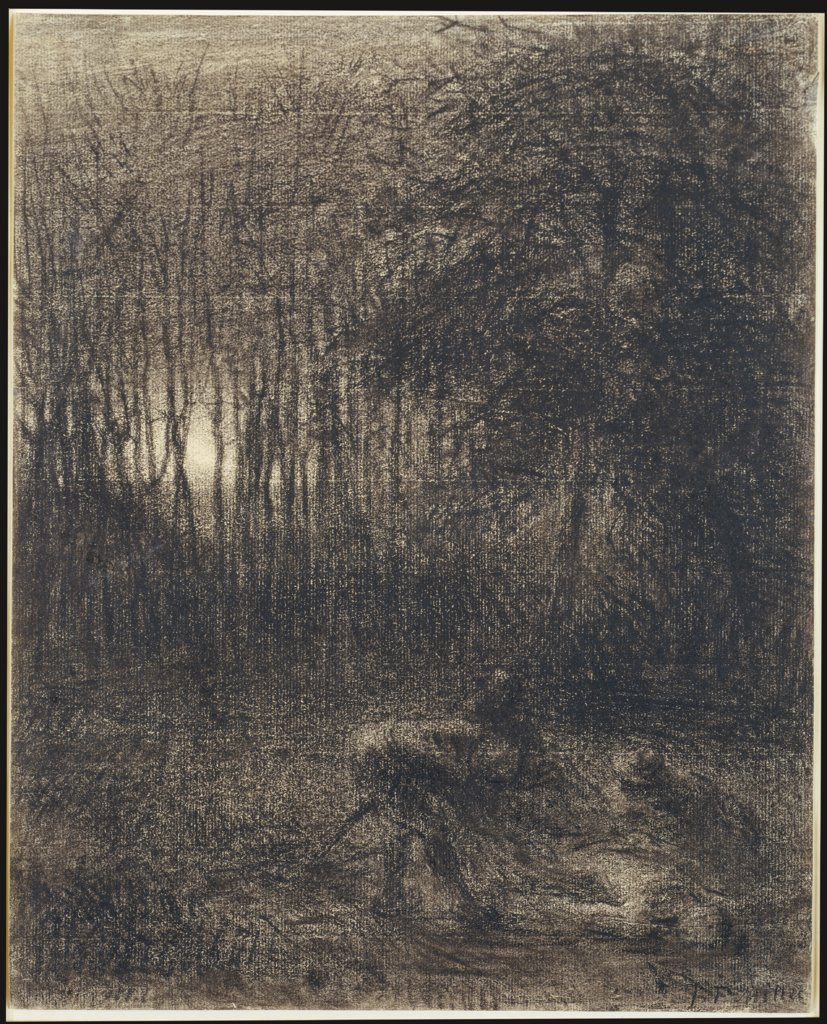Nächtliche Szene im Wald, Jean François Millet