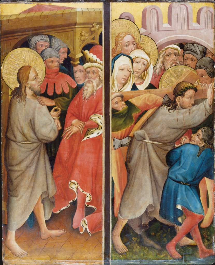 Christus vor Pilatus und Kreuztragung, Mittelrheinischer Meister um 1420