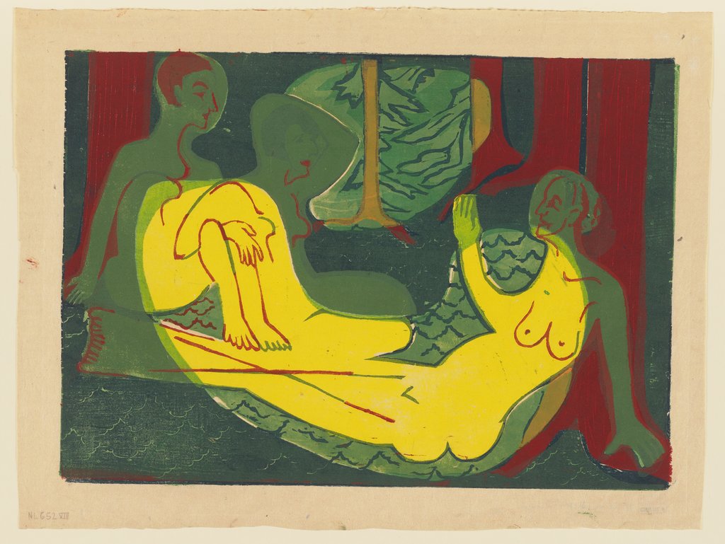 Three Nudes in the Forest, Ernst Ludwig Kirchner