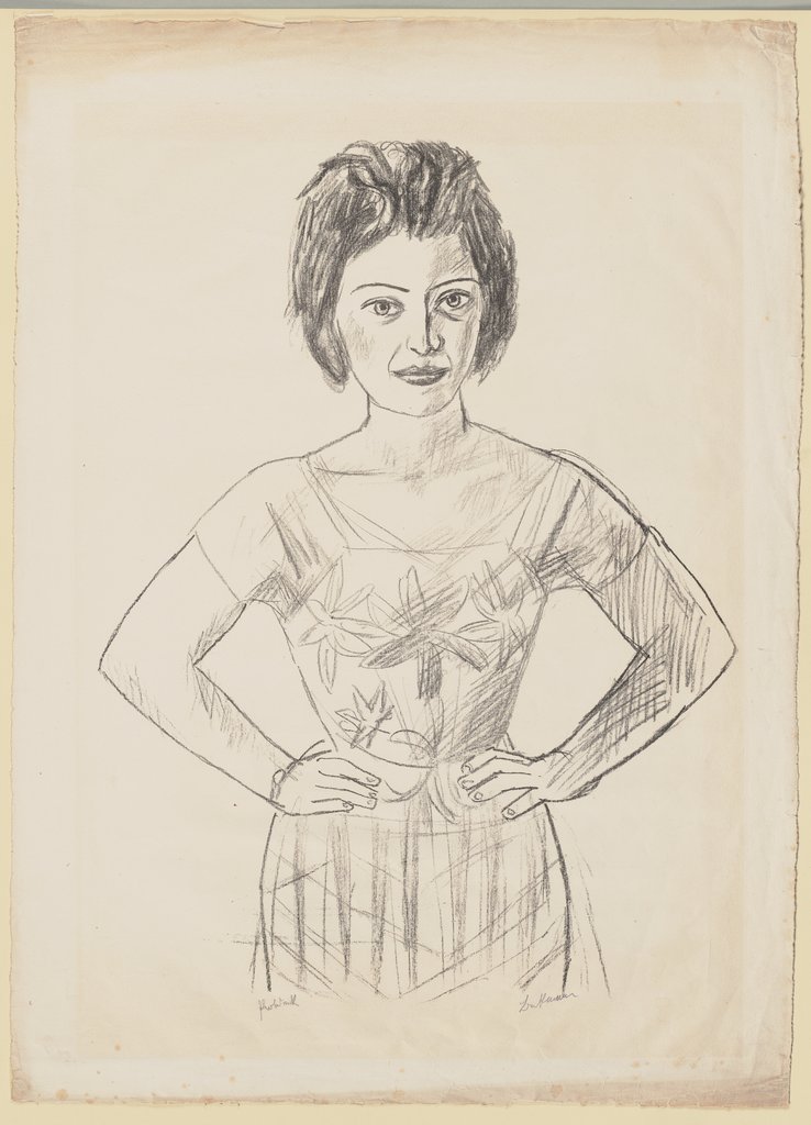 Bildnis einer Rumänin I (Dreiviertelfigur), Max Beckmann