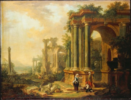Landscape with Ancient Ruins and a Column - Digital Collection