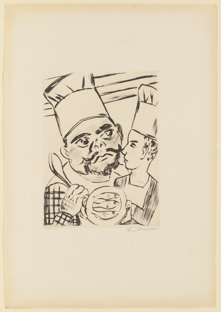 King Jerum's Son Ursulus as a Cook's Apprentice in his Father's Kitchen, Max Beckmann