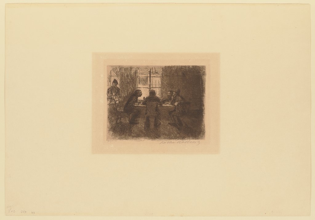 Vier Männer in der Kneipe, Käthe Kollwitz