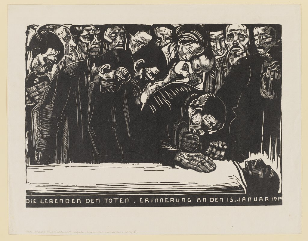 Memorial print for Karl Liebknecht, Käthe Kollwitz