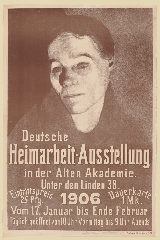 Plakat der Deutschen Heimarbeit-Ausstellung Berlin 1906, Käthe Kollwitz