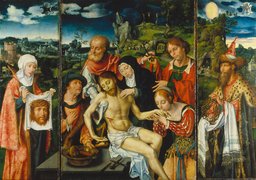 Triptychon mit der Beweinung Christi