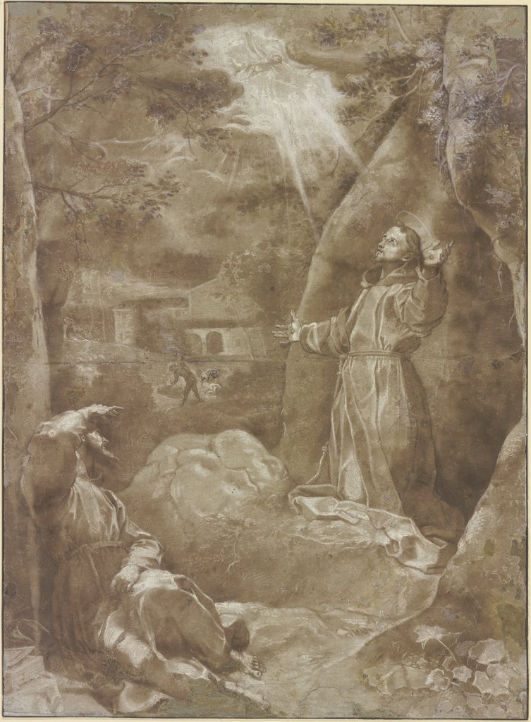 Der Heilige Franziskus empfängt im Beisein Bruder Leos von Assisi die Wundmale, Federico Barocci