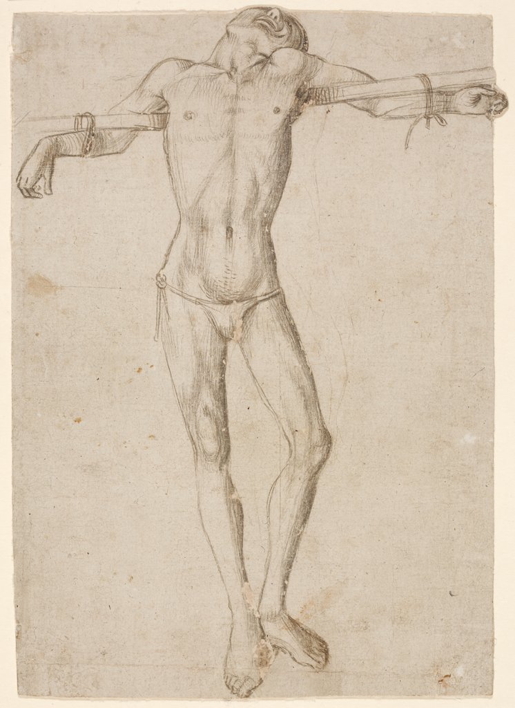 Ein Schächer, Studie zu einer Kreuzigung, Venetisch, 15. Jahrhundert;   ?