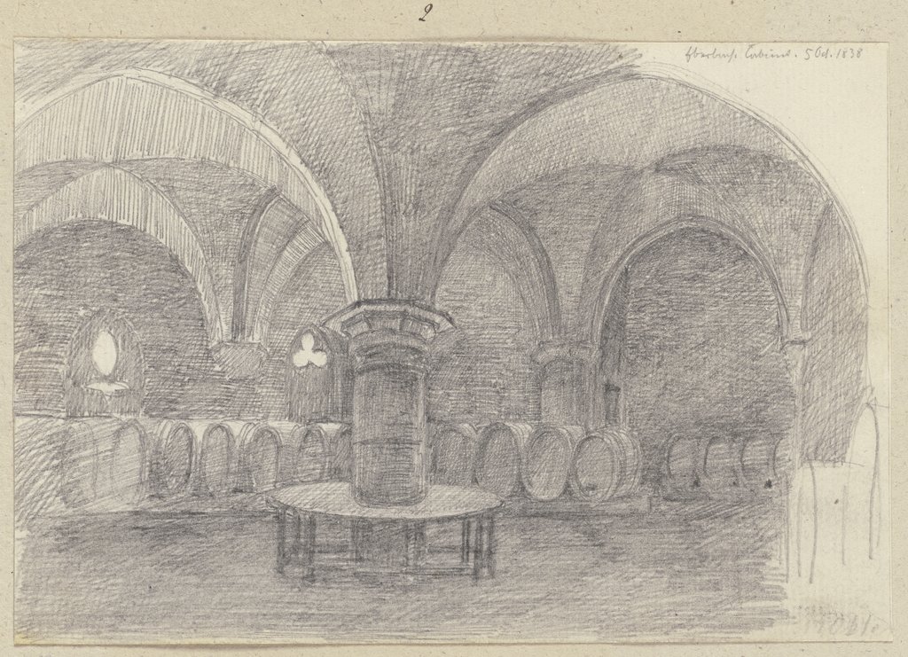 Der Weinkeller im Kloster Eberbach, Carl Theodor Reiffenstein