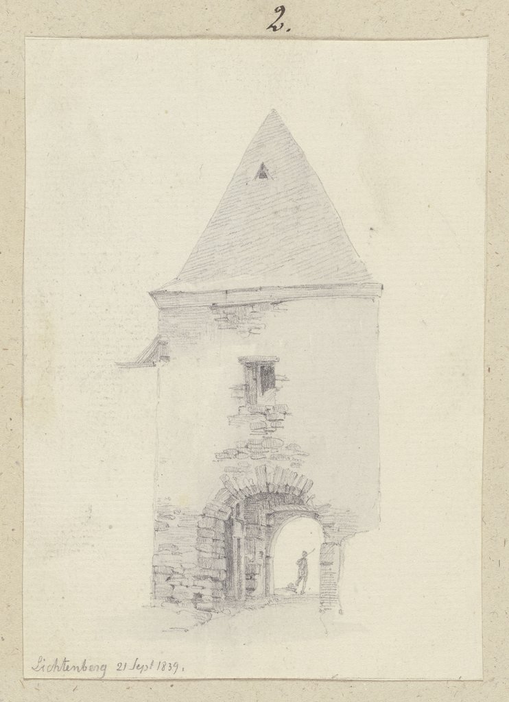 Torhaus der Burg Lichtenberg (?), Carl Theodor Reiffenstein