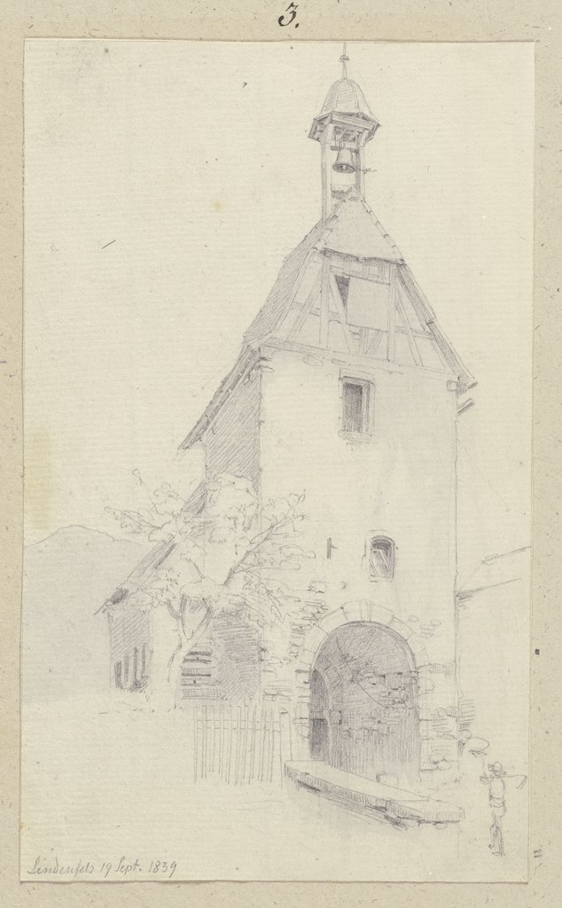 Lindenfels, Haupttor in der Burgstraße vom Marktplatz her, Carl Theodor Reiffenstein