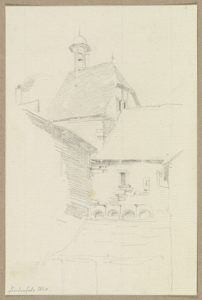 Lindenfels, Haupttor in der Burgstraße von Süd-Osten, Carl Theodor Reiffenstein