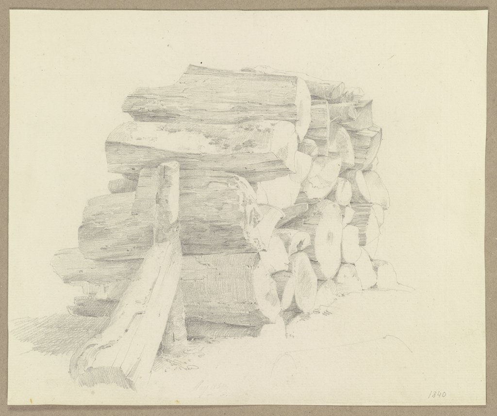Stack of wood, Carl Theodor Reiffenstein