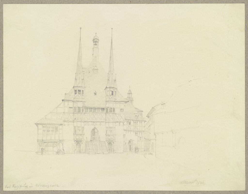 Das Rathaus in Wernigerode, Carl Theodor Reiffenstein