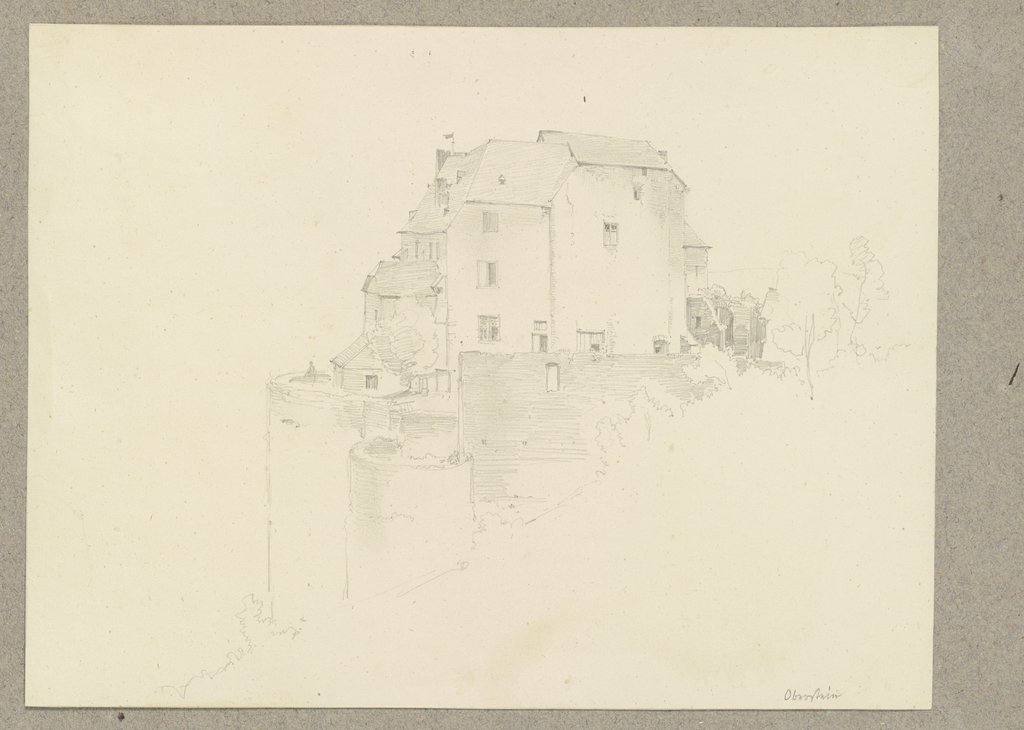 Oberstein castle (?), Carl Theodor Reiffenstein