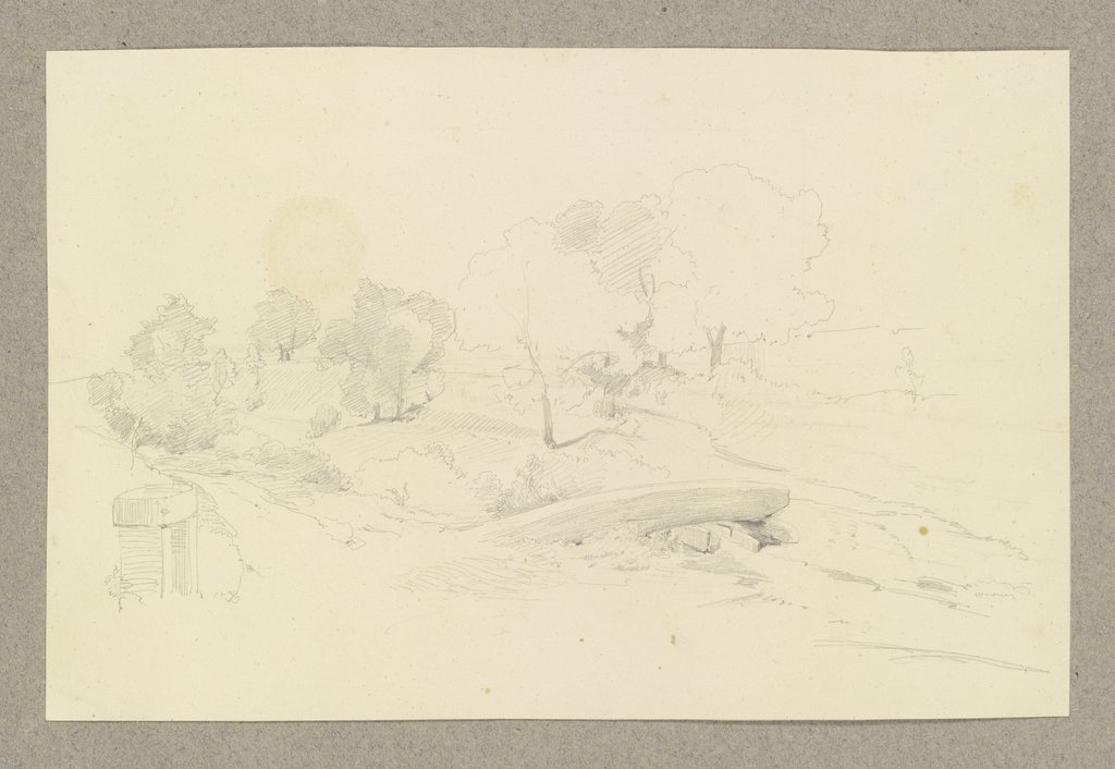 Landschaft mit Steg, Carl Theodor Reiffenstein