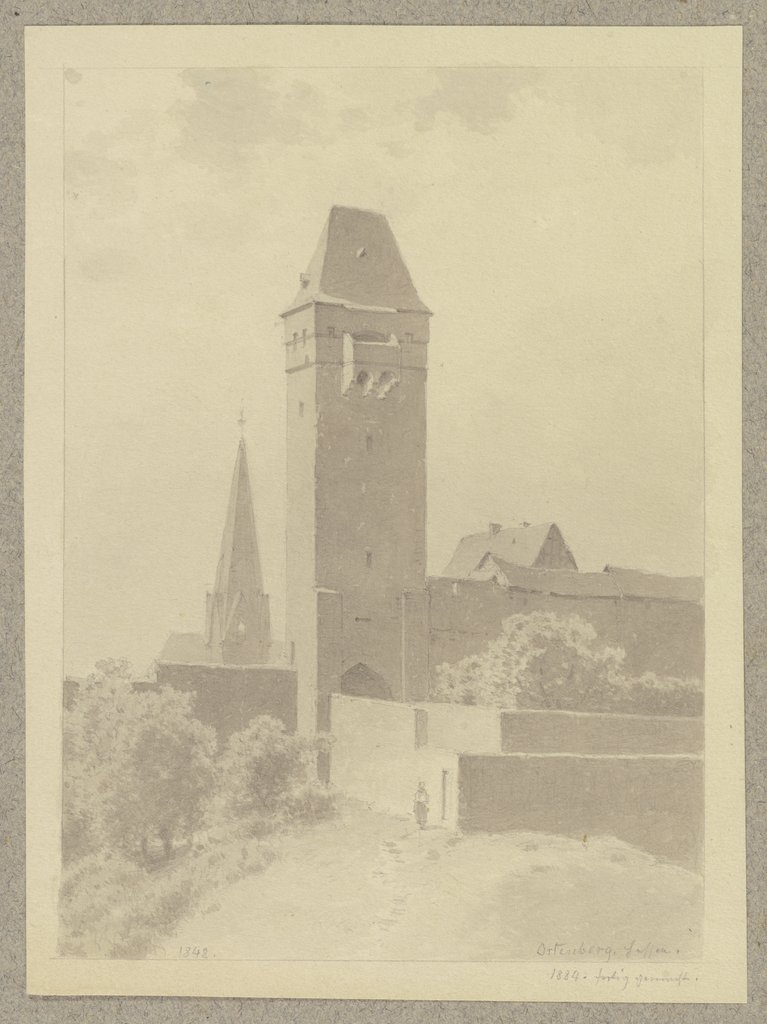 Das Obertor in Ortenberg in der Wetterau, Carl Theodor Reiffenstein