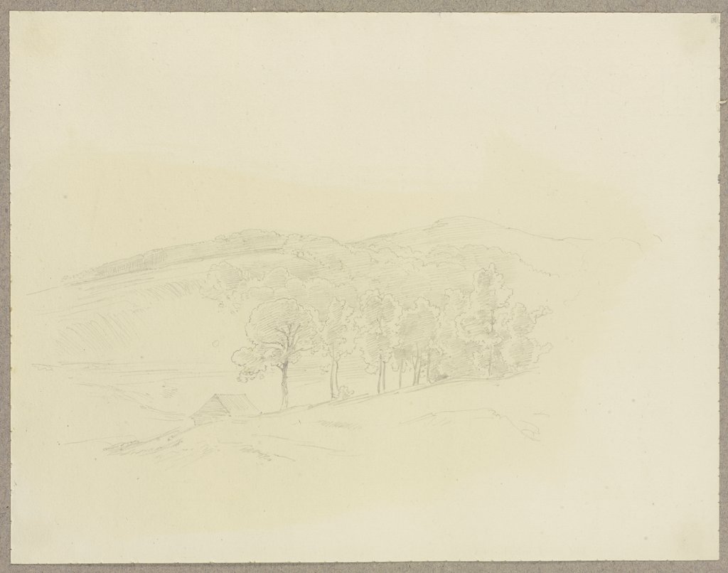 Baumgruppe in einer Hügellandschaft, Carl Theodor Reiffenstein