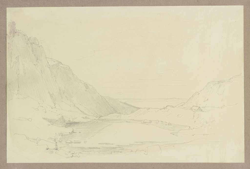 Bergsee mit Blick auf die Talebene, Carl Theodor Reiffenstein