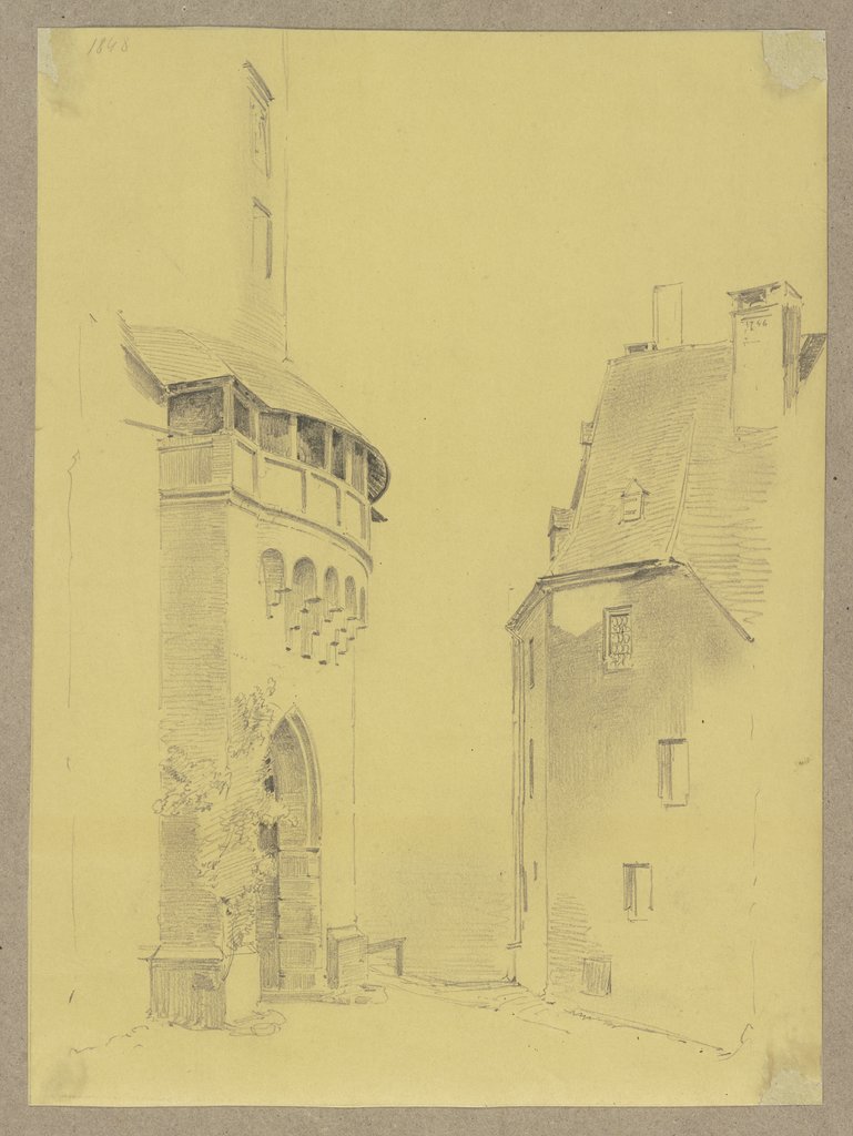Eschenheimer Turm von der Stadtseite aus betrachtet, Carl Theodor Reiffenstein