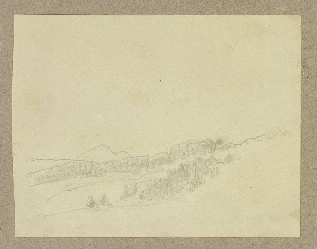 Forested mountain ridge, Carl Theodor Reiffenstein