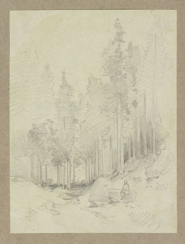 Waldpartie in einer Talsohle, Carl Theodor Reiffenstein