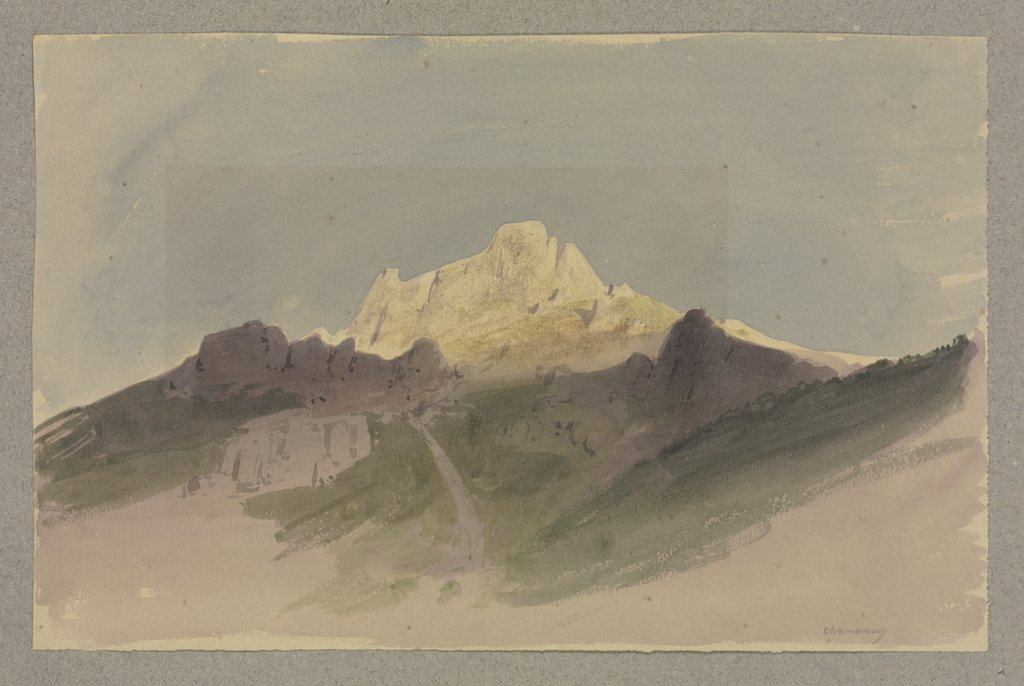 Berggipfel bei Chamouny, Carl Theodor Reiffenstein