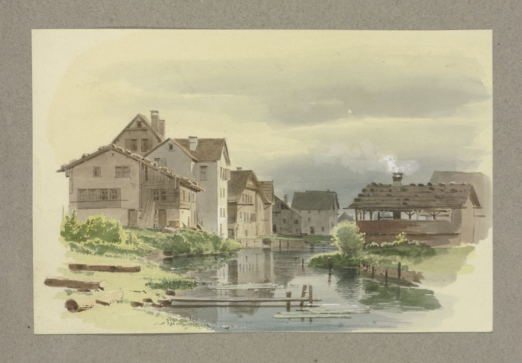 Ansicht einer Schweizer Ortschaft, Carl Theodor Reiffenstein