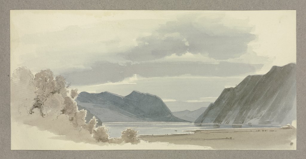 Gebirgslandschaft an einem See, Carl Theodor Reiffenstein