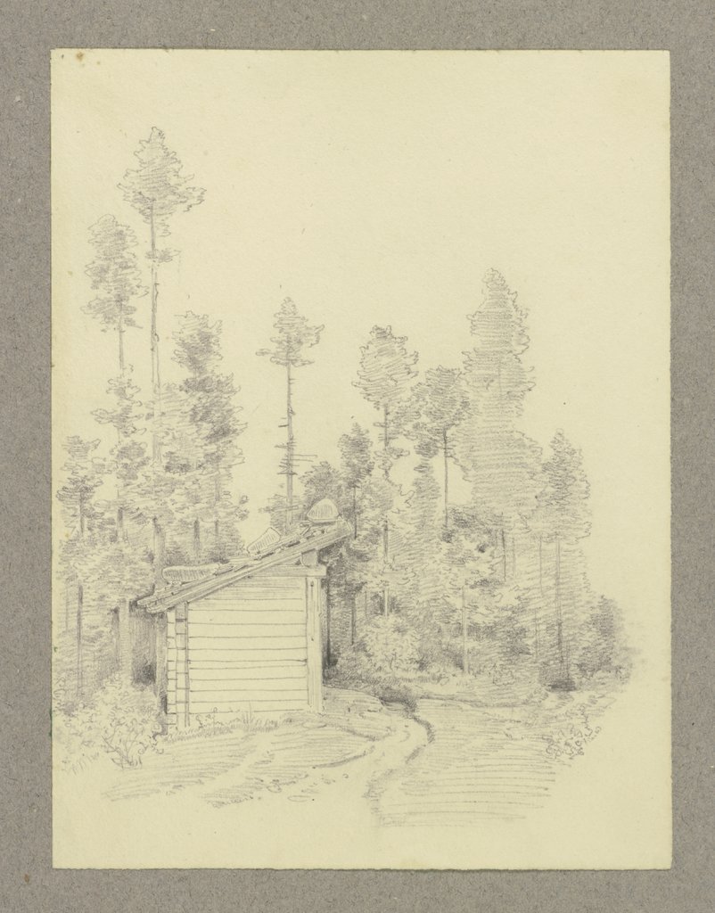 Hut in the forest, Carl Theodor Reiffenstein