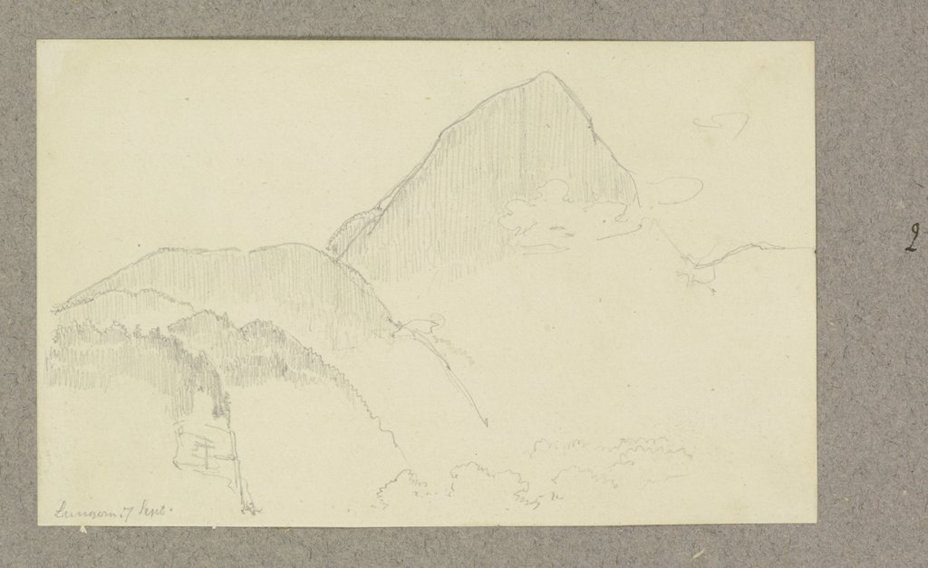 Mountain ridge near Lungern, Carl Theodor Reiffenstein