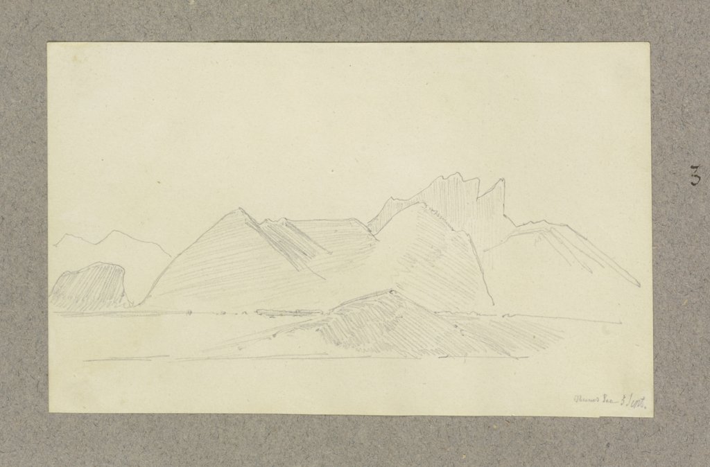 Mountains at the Lake Thun, Carl Theodor Reiffenstein