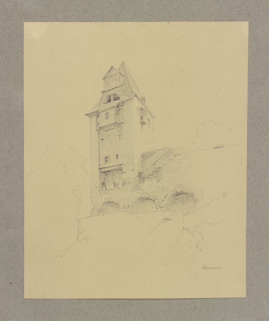 Tower in Oberwesel, Carl Theodor Reiffenstein