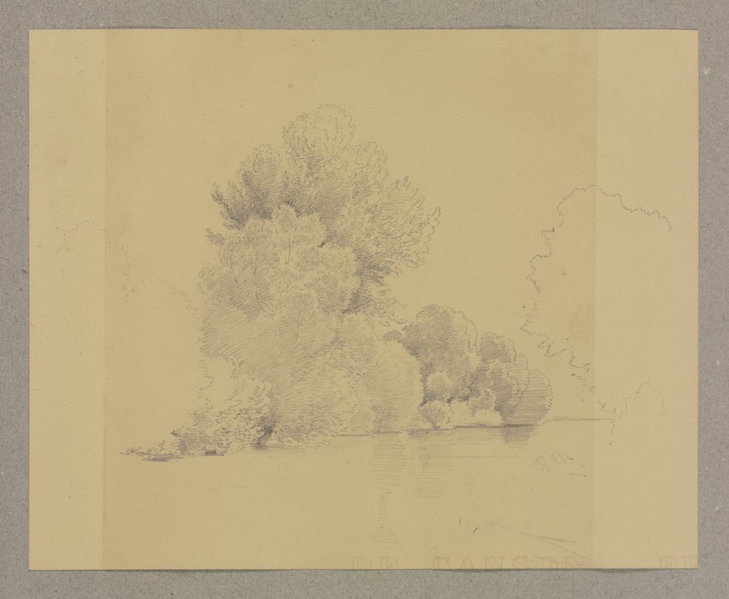 Baumgruppe an einem Gewässer, Carl Theodor Reiffenstein