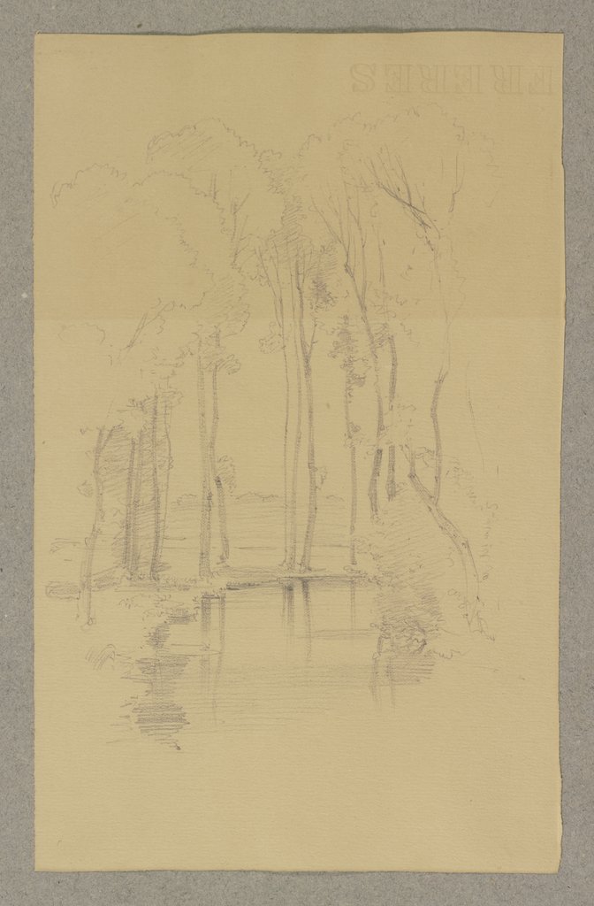 Baumgruppe an einem Gewässer, Carl Theodor Reiffenstein