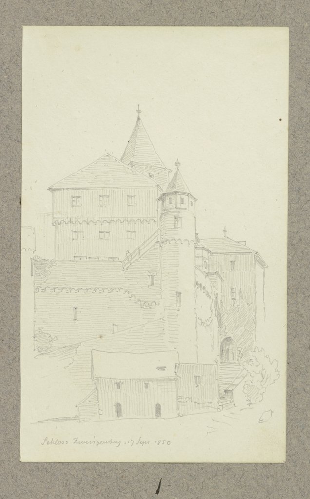 Ansicht von Burg Zwingenberg, Carl Theodor Reiffenstein