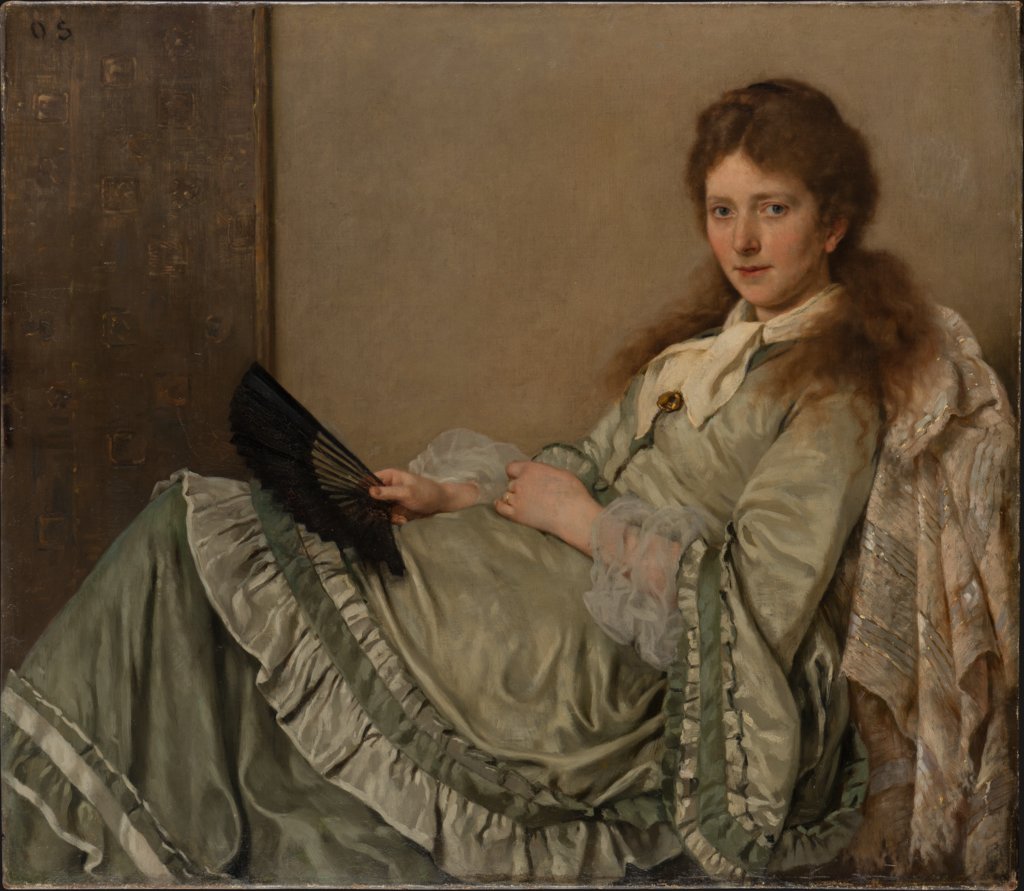 Portrait of the Artist’s Wife on the Ottoman, Otto Scholderer
