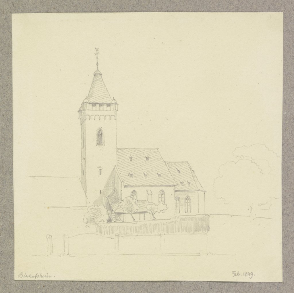 Die alte Kirche in Bischofsheim, Carl Theodor Reiffenstein