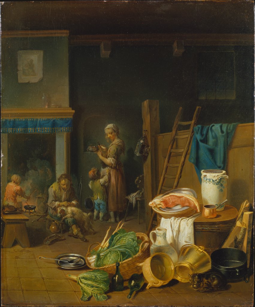Kitchen Interior, Justus Juncker, Johann Conrad Seekatz